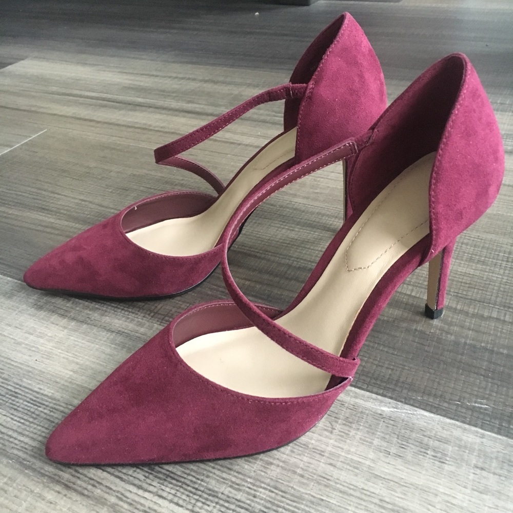 Aldo Suede Wine Colored Heels
